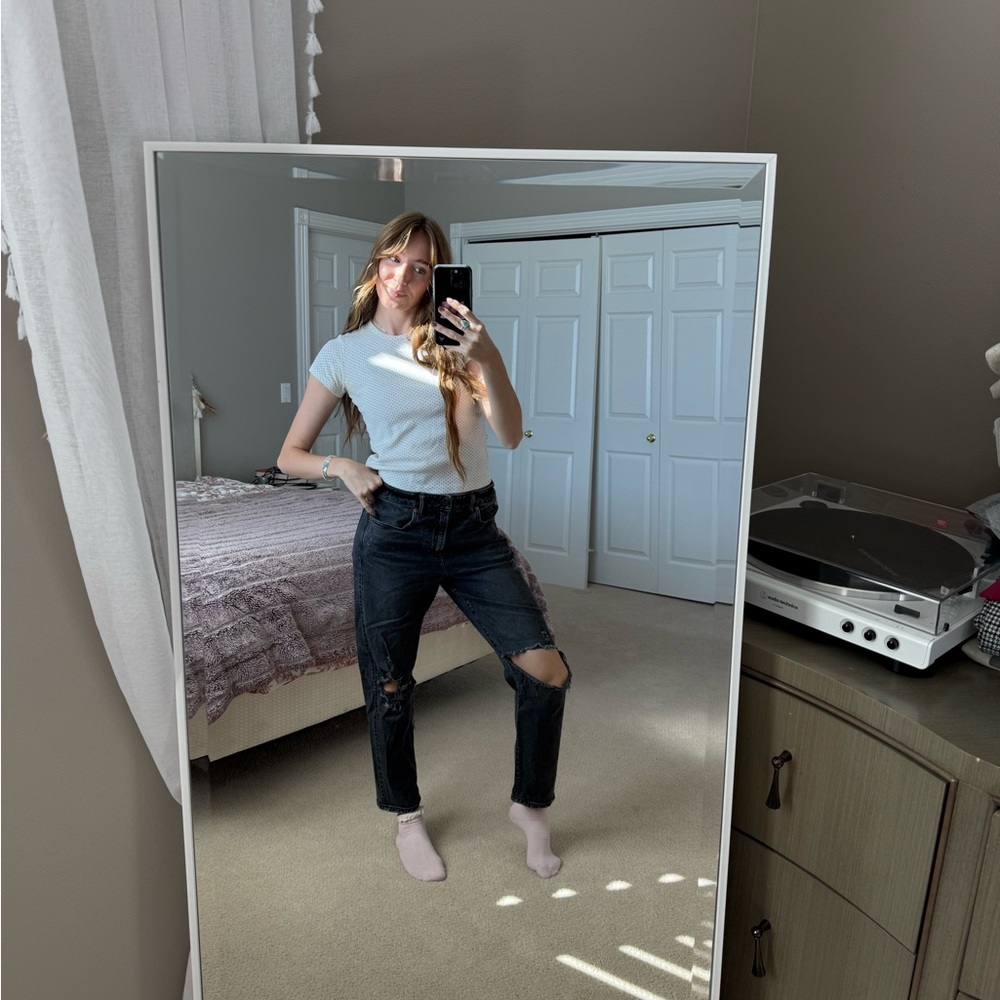 AE77 premium mom jeans